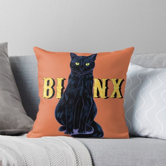Discover Black Cat Binx Halloween  Pillow