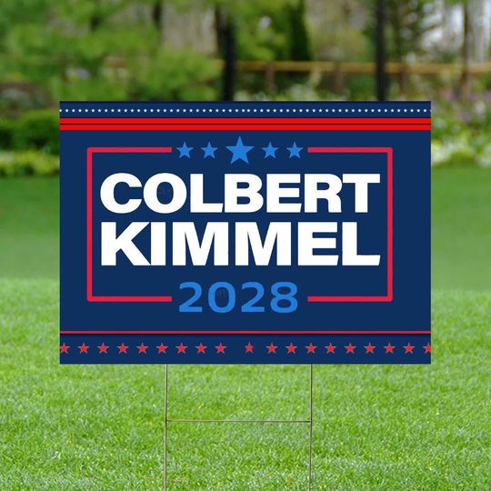 Discover Jimmy Kimmel Yard Sign, Colbert Kimmel 2028 Yard Sign,  I Stand With Jimmy Kimmel, America Free Speech Freedom, Support Late Night Comedy