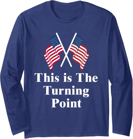 Discover Retro American Flag Long Sleeve T-Shirt