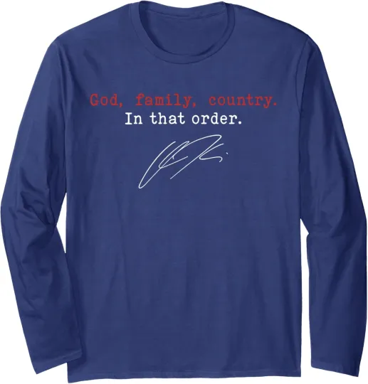God Family Country Long Sleeve T-Shirt Charlie Kirk
