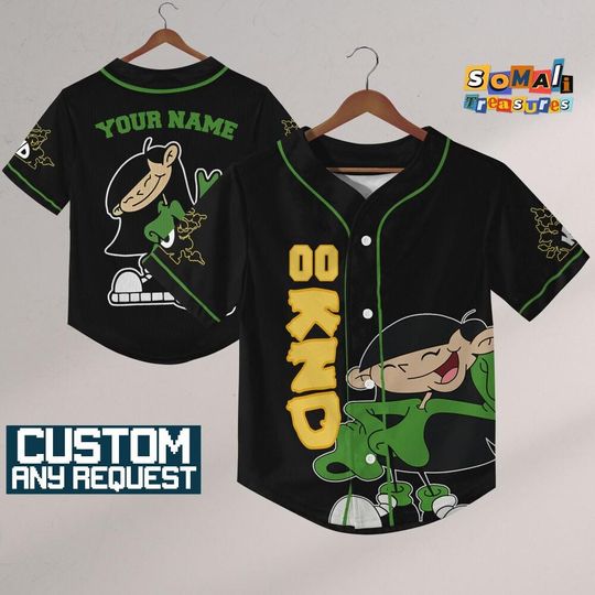 Discover Personalize Kids Next Door Kuki Sanban Black, Gift for kid Fans, kids next door Jersey, Family Jersey