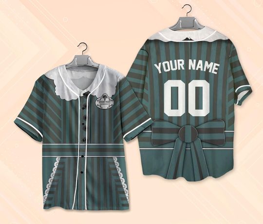 Maid Haunted Mansion Halloween Costume Baseball Jersey, Haunted Mansion Jersey