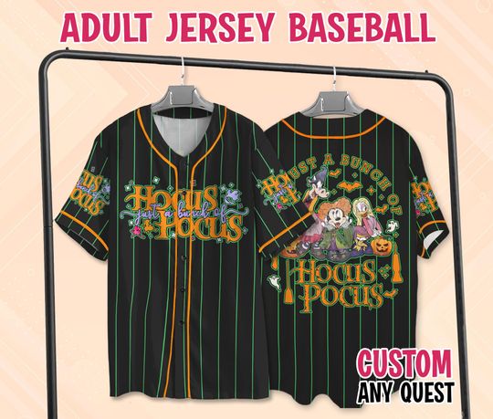 Discover Its Just A Bunch Of Hocus Pocus Baseball Jersey, Disney Halloween Hocus Pocus Shirt, WDW Halloween Trip, Mickey And Friends Halloween Shirt