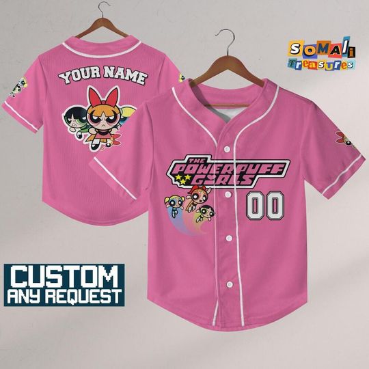 Discover Personalize Powerpuff Girl Action Pink Black ,Funny Powerpuff Girls 90s Cartoons, Retro PowerPuff Girls, Birthday Gift For Fans