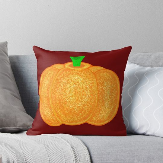 Discover Sparkling Frosted Pumpkin - burgundy background Pillow