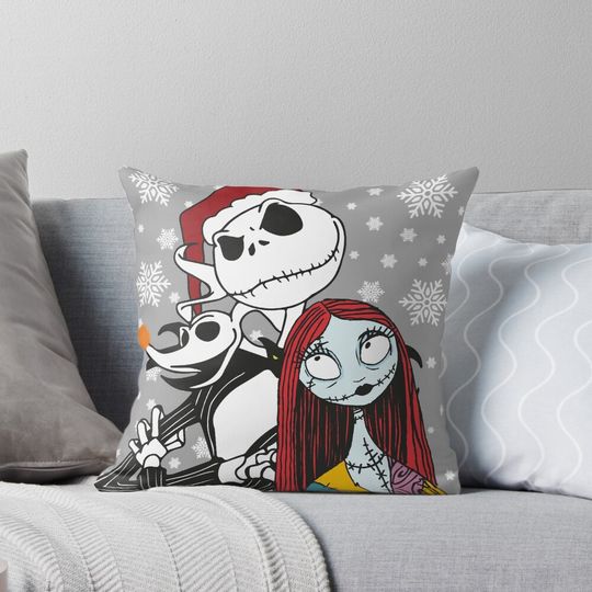 Jack Skellington, Zero and Sally - The Nightmare Before Christmas Pillow