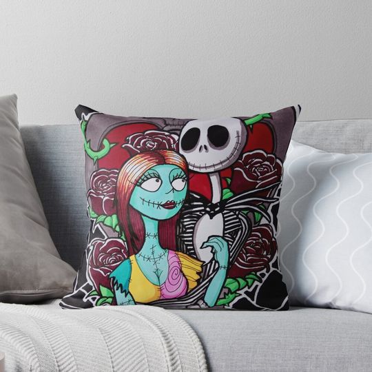 Nightmare before Christmas Jack and Sally Pillow