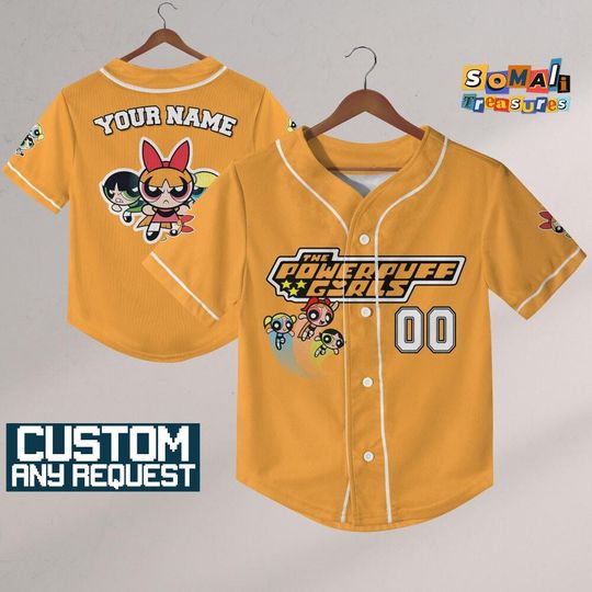 Discover Personalize Powerpuff Girl Action Orange Black ,Funny Powerpuff Girls 90s Cartoons, Retro PowerPuff Girls, Birthday Gift For Fans