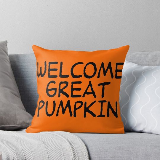 Discover Welcome Great Pumpkin Pillow