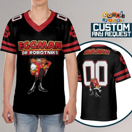 Personalize Eggman Dr Robotnik, Custom Baseball, Sonic the Hedgehog Sports Jersey, Gamer Gift Outfit