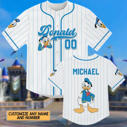 Discover Custom Donald Duck Baseball Jersey, Donald Angry Face Jersey Shirt