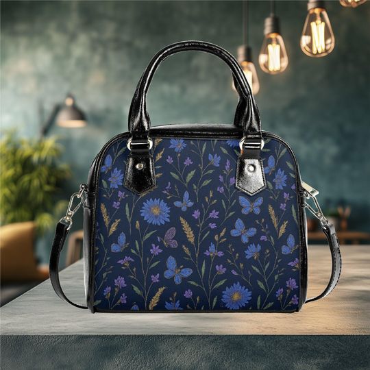 Discover Floral  Leather Crossbody Bag: AI-Assisted Design
