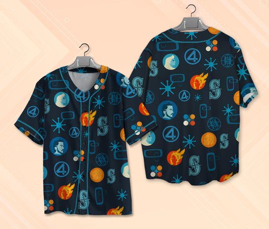 The Fantastic Four Baseball Jersey, Avengers Superhero Studio Jersey