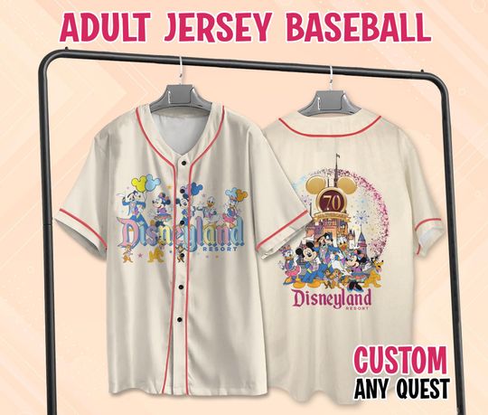 Disneyland 70th Anniversary Baseball Jersey, 70 Years Of Magic Shirt