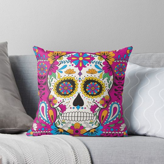 Discover Sugar Skull Pillow