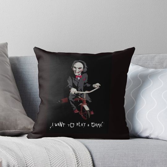 Discover Saw - I want to play a game Pillow
