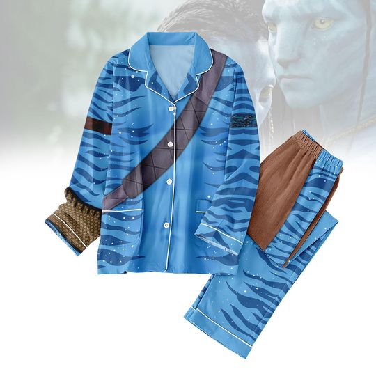 Discover Halloween Jake Costume Pajamas Set, Alien Cosplay Hoodie, Way Water Shirt, Avatar 3 Cosplay Pjs, Halloween Costume Kids Pjs