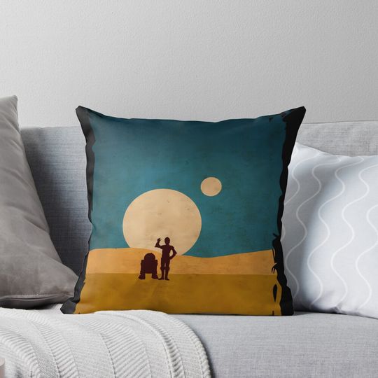 Discover Droids In The Dunes Pillow