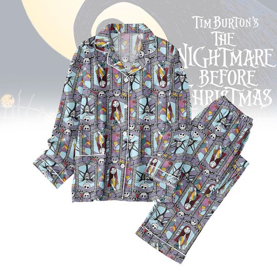 Discover Nightmare Before Christmas Pajamas Set, Jack Sally Oogie Boogie Disney Sleepwear, Halloween Pajama Outfit, Halloween Pjs Gift For Kids