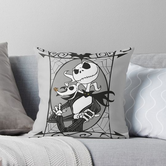 Jack Skellington and Zero - The Nightmare Before Christmas Pillow