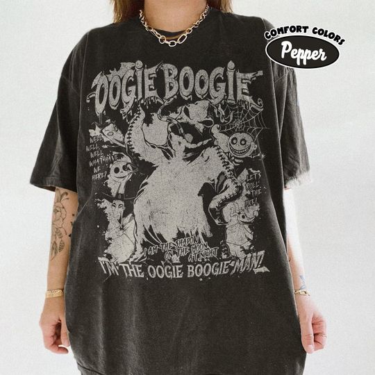 Discover Im The Oogie Boogie Man Shirt, Nightmare Before Christmas T-Shirt, Boogie Man Shirt, Halloween 2025 Disney Villain Shirt