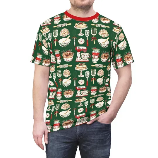 Discover Christmas Baking Time 3D T-Shirt, Disney All Over Print Tee