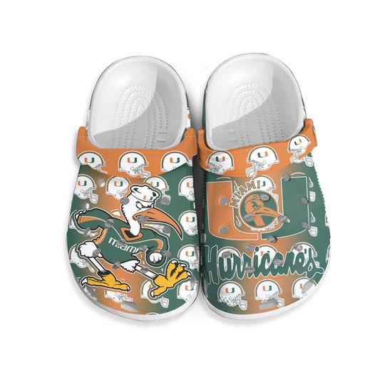 Miami Hurricane Michigan Wolverine University all over print Clogs