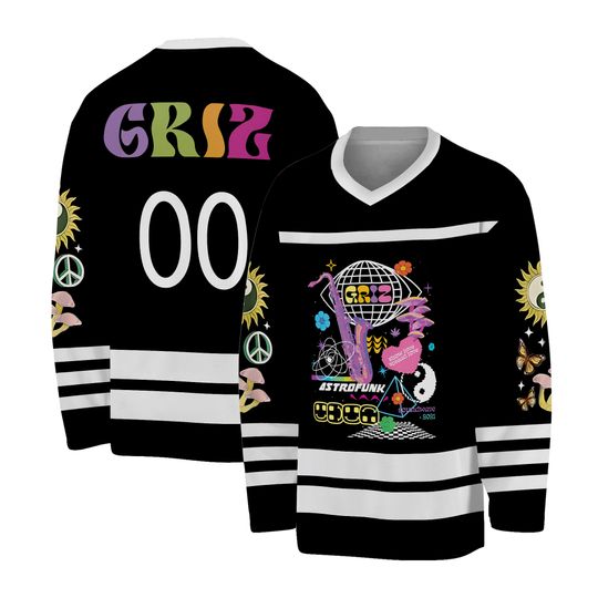 Griz Jersey, Griz Hockey Jersey, Unisex Music Festival Merch, Edm Music Festival Merc, EDM Rave Hockey Jersey
