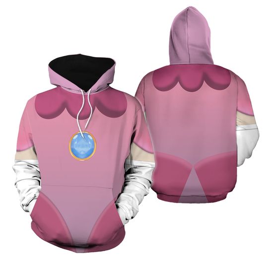 Princess Peach Hoodie And Leggings, Princess Cosplay Costume, Disney Shirt, Video Game Super Mario Costume Shirt, Birthday Gift For Her