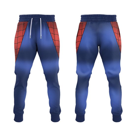 Spider-Man Costume Hoodie and Jogger Set for Men, Spiderman Halloween Cosplay
