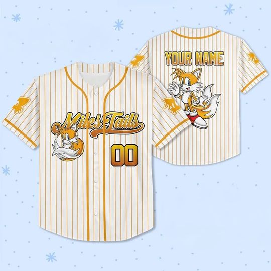 Personalize Sonic The Hedgehog Miles Tails, Custom Sonic Jersey, Funny Sonic Party Shirt, Sonic Birthday Gift