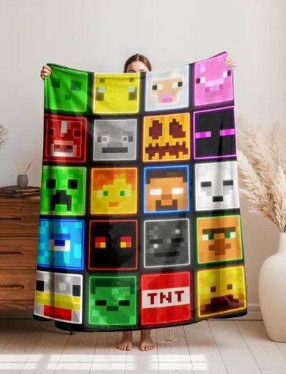Gamer Blanket Soft Warm for Gaming Room Decor