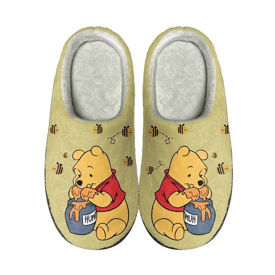 Winnie The Pooh Cozy Unisex Winter Slipper, Soft Indoor Shoe, Family Indoor Slipper
