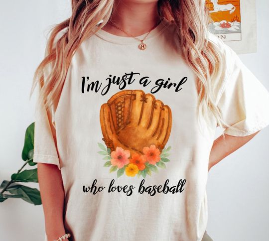 Discover I'm Just A Girl Who Loves Baseball T-Shirt
