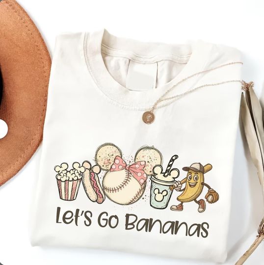 Discover Let's Go Bananas Baseball T-Shirt, Game Day Apparel