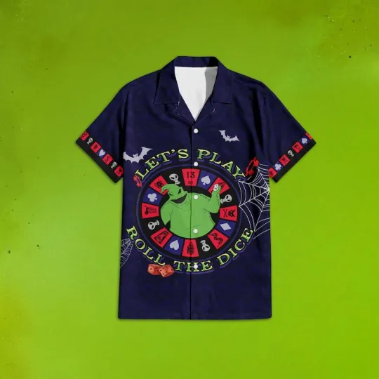 Discover Disney Oogie Boogie Roll The Dice The Nightmare Before Christmas Hawaiian Shirt
