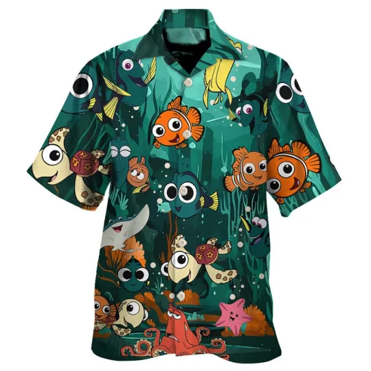 Discover Finding Nemo Disney Hawaiin Shirt Nemo Marlin Dory Crush Shirt Disney World