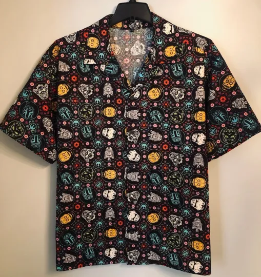Discover Disney Star Wars Colorful Character Logo Aloha Summer Beach Hawaiian Shirt