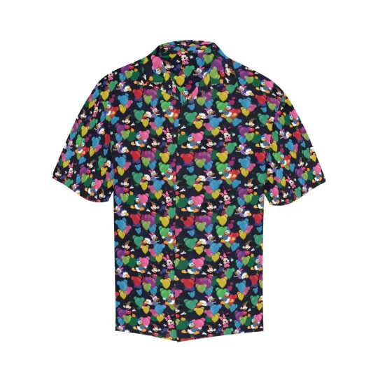 Discover Disney Mickey Mouse Character Balloons Black Hawaiian Shirt