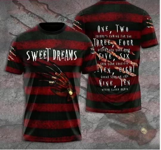 Freddy Krueger Dreams 3D All Over Print T-shirt Men Women