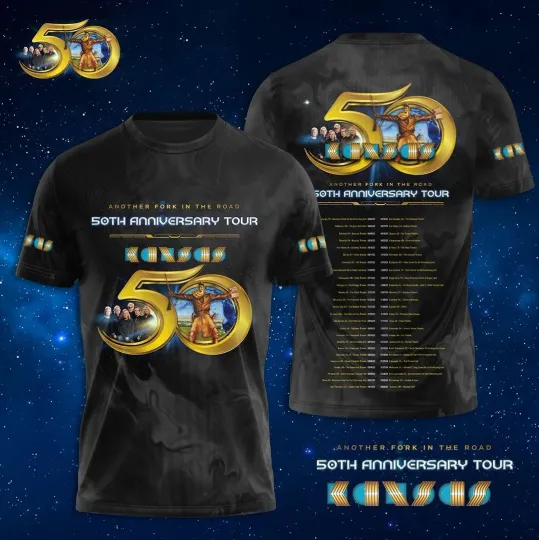 Discover Kansas Band Another Folk In The Road 50Th Anniversary 3D T-Shirt