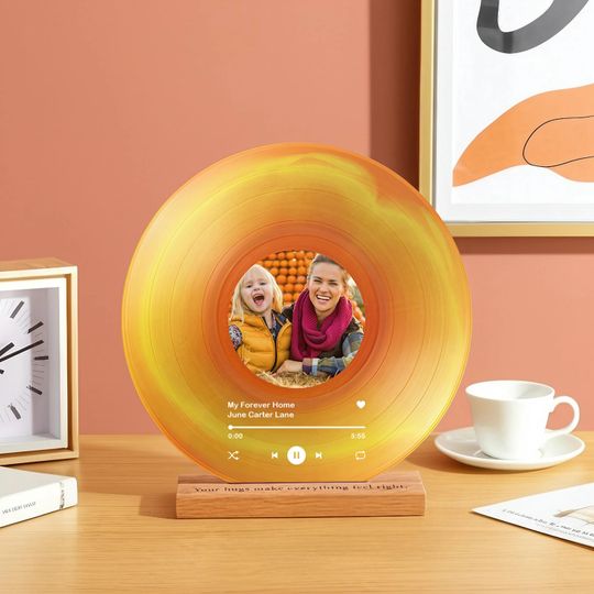 Custom Vinyl Record with Photo, Wedding Couple Gifts, Birthday Gift for Him, Her, Anniversary Gift for Friends, Best Friend Gift,Song Plaque