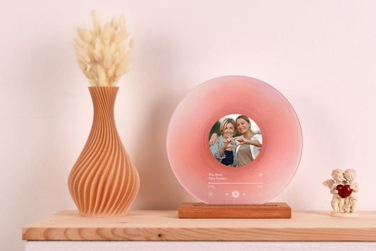 Personalized Vinyl Record with Photo - Acrylic Song Plaque - Anniversary Gift for Friends - Birthday Gift for Her Him - Christmas Gifts