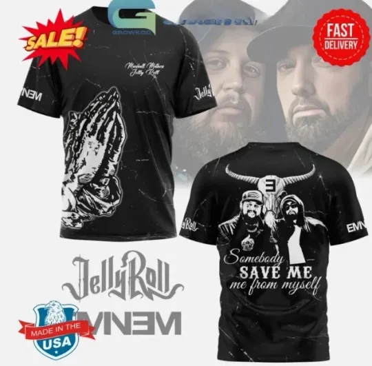 Jelly Roll Eminem Somebody Save Me From Myself 3D T-Shirt