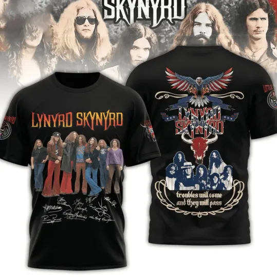 Discover Lynyrd Skynyrd Troubles Will Come And They Will Pass Signature 3D T-Shirt
