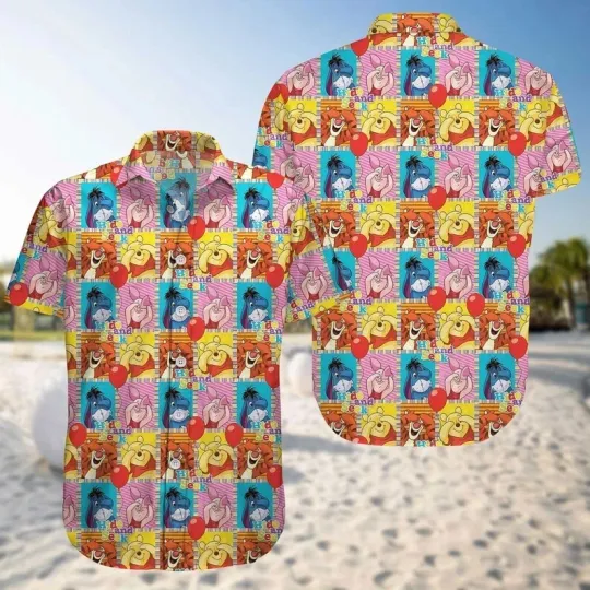 Discover Disney Pooh Bear & Friends Play Hide And Seek Winnie The Pooh Hawaiian Shirt