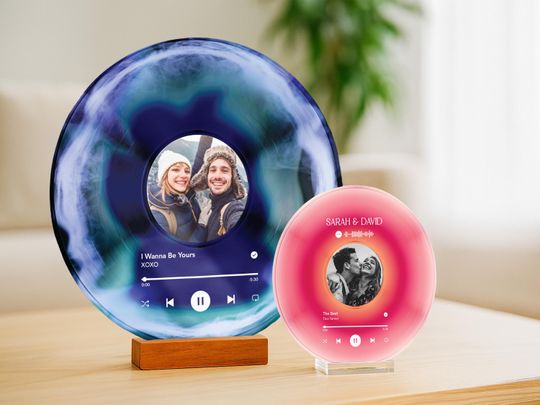 Discover Personalized Vinyl Record with Photo, Custom Vinyl Record, Anniversary Gift for Husband, Acrylic Song Plaque, Christmas Gifts for Boyfriend