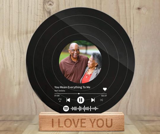 Personalized Acrylic Record, Unique Memorial Gifts, Gift For Her, Birthday Gift, Custom Song Plaque, Anniversary Gifts, Music Plaque Gift