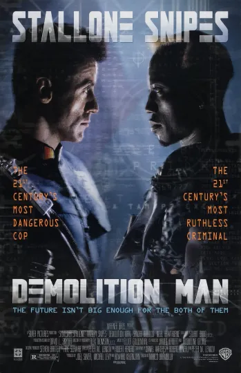 Discover Demolition Man Movie Poster  Sylvester Stallone Wesley Snipes Premium Matte Vertical Poster