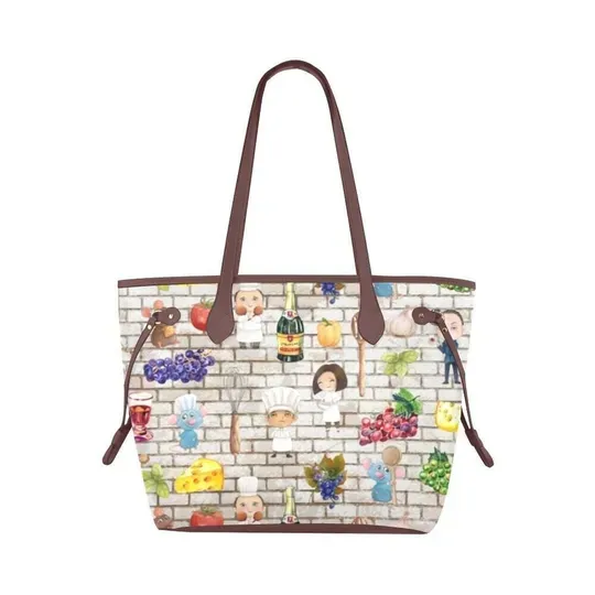 Ratatouille Leather Tote Bag, Woman Bag, Gift For Her